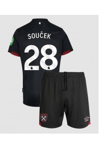 Fotbalové Dres West Ham United Tomas Soucek #28 Dětské Venkovní Oblečení 2024-25 Krátký Rukáv (+ trenýrky)